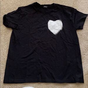 Taula black with heart tee XS